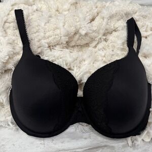 Victoria's Secret Body by Victoria Perfect Shape Bra 34DDD Black Lace Accent